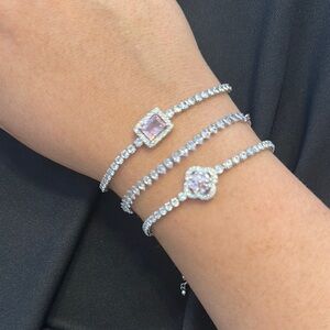 Elegant Silver Bracelet Set
